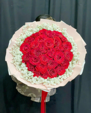 Bó hồng đỏ chúc mừng-HT01